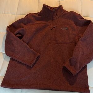 The North Face Burgundy Half-Zip Fleece